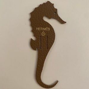 Hermès Petit H Leather Seahorse Charm